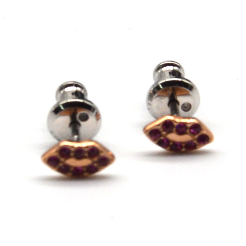 Fashion Jewelry, stainless steel jewelry, stainless steel earrings, Diamond earrings, rhinestones, Zircon rfbear0076