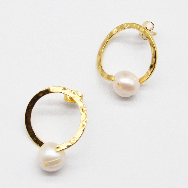 Stainless Steel Pearl earrings, fashion jewelry, fashion jewelry, Pearl Jewelry rfbear0144