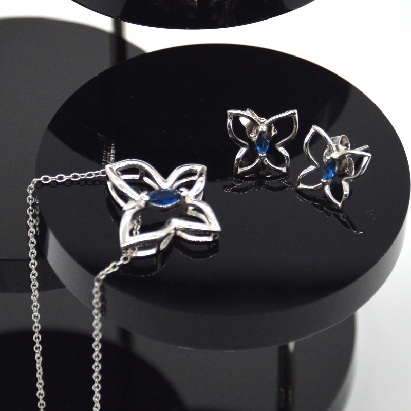 Silverware   Silverjewelry  Fashionsilverjewelry  Necklace Earring   RFBSLTZ002